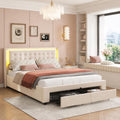 Letti Beige Imbottito