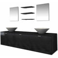 Robusto Set arredo bagno Nero