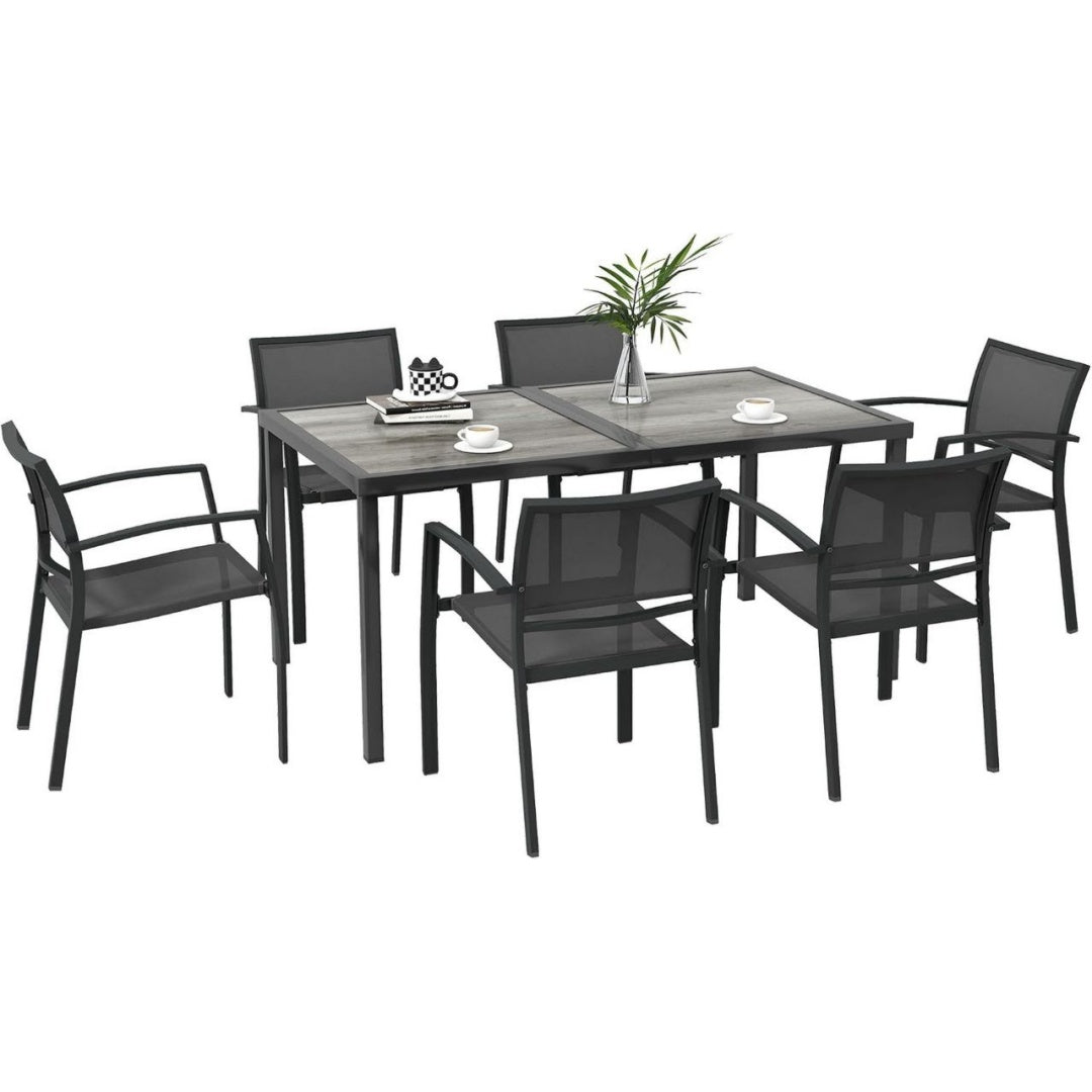 Set da pranzo Grigio - Impilabile