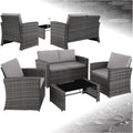 Set da conversazioni in Rattan Grigio