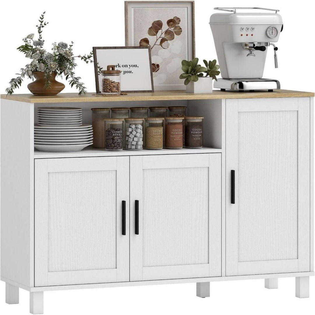 Regolabile e Robusto Credenze e buffet Bianco